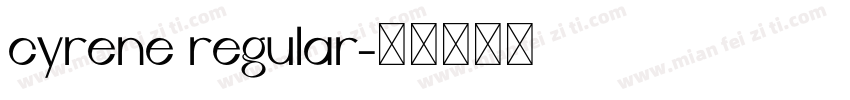 cyrene regular字体转换